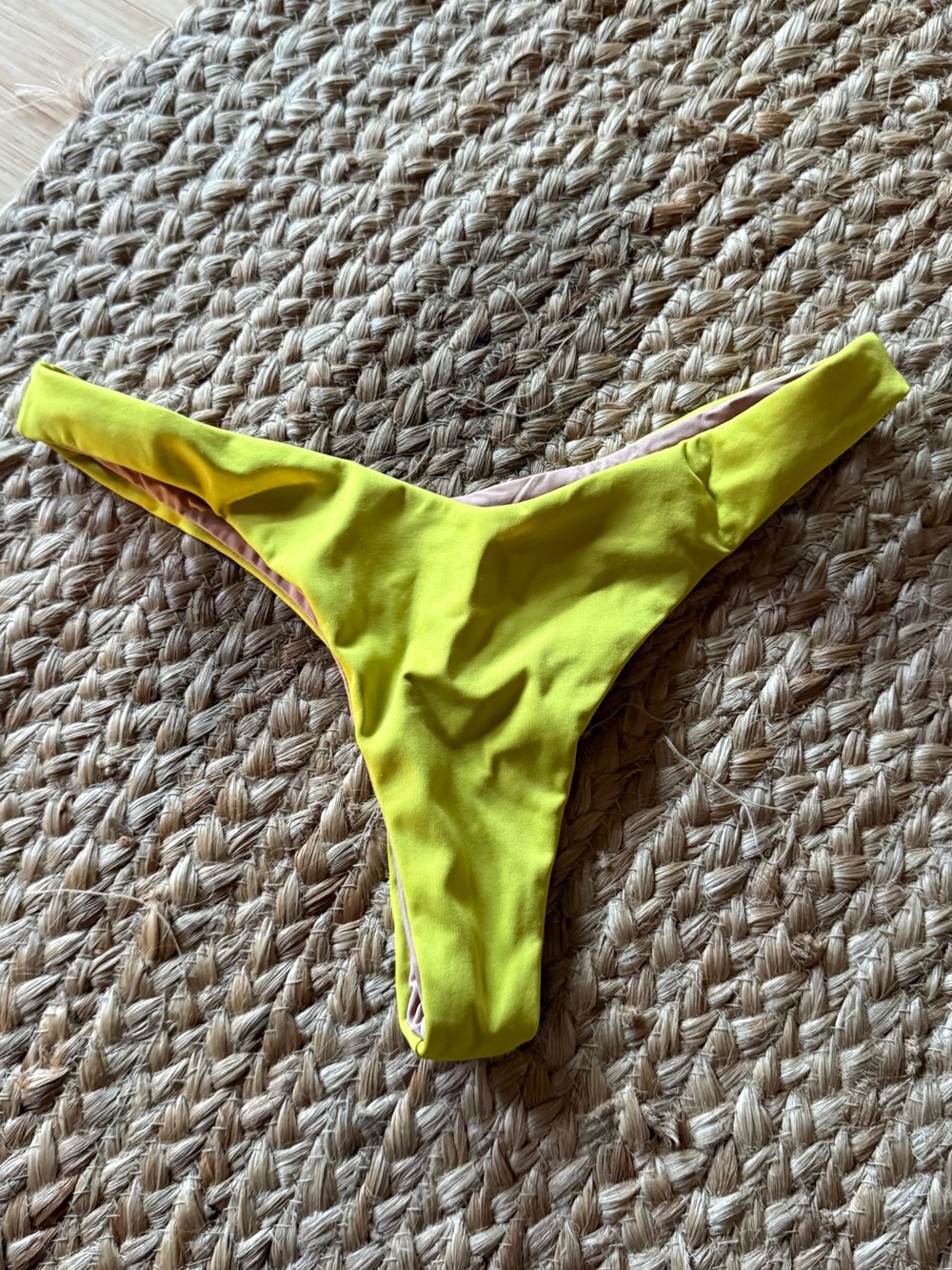 Left On Friday Neon Yellow Bikini Bottom - Brazilian Cut